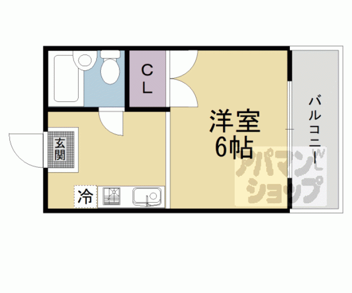 【衣笠コーポ梛】間取