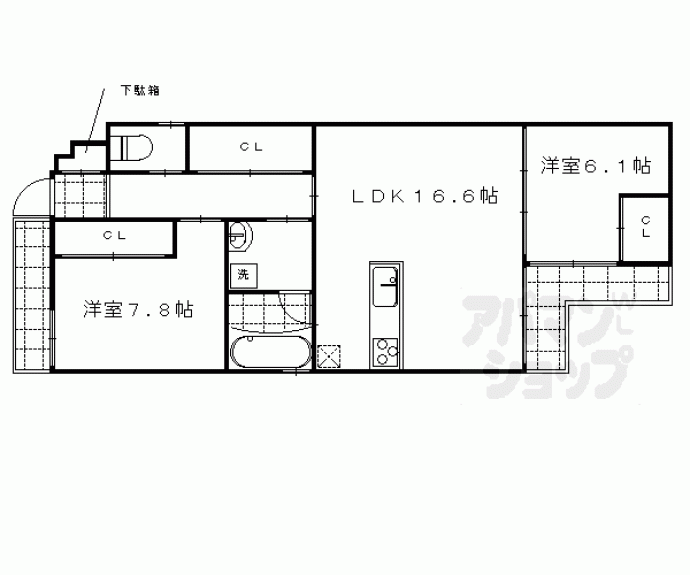 【Ｃａｓａ　Ｖｅｒｄｅ　御所西】間取
