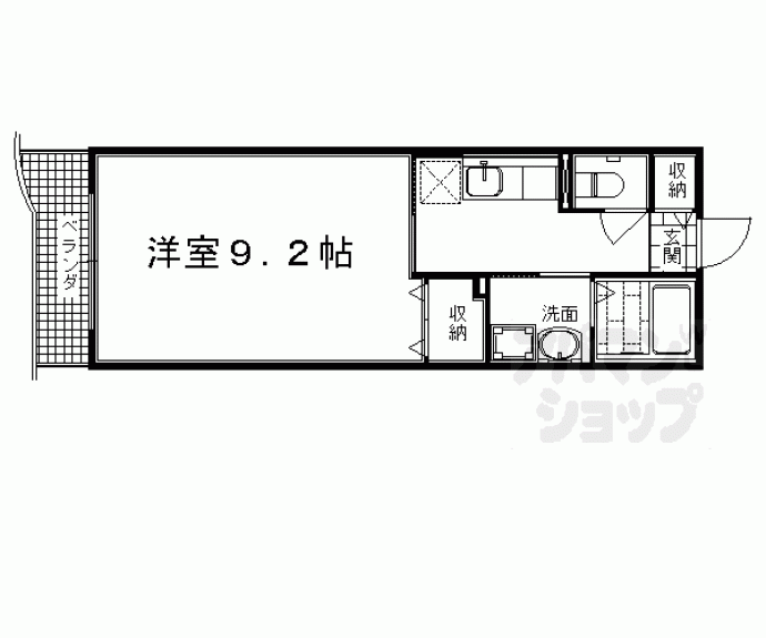 【エコー　ウエスト】間取