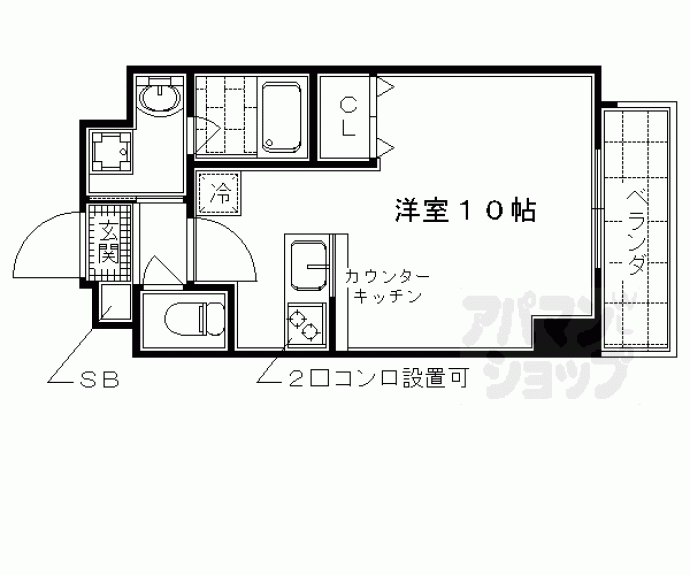 【レスぺランス西小路】間取
