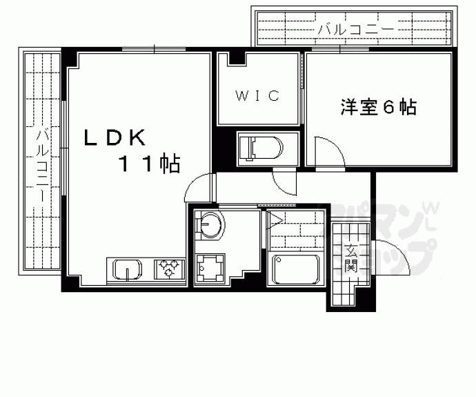 【トラストコート二条駅前】間取