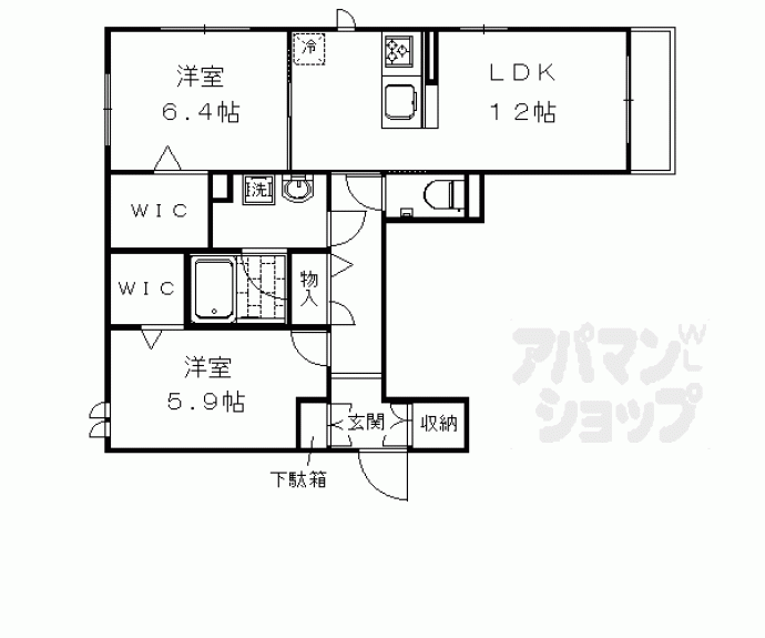 【シャーメゾン 千本六軒町】間取
