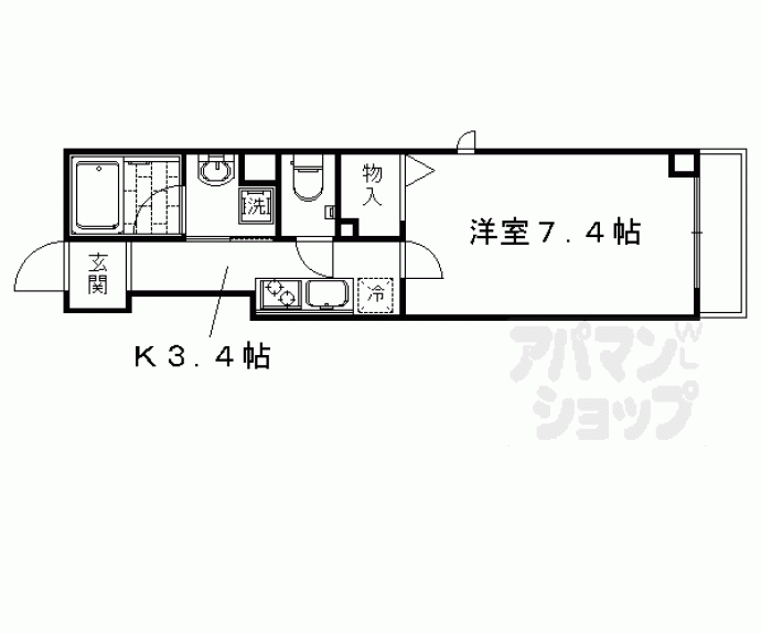 【エルミタージュ 二条聚楽】間取