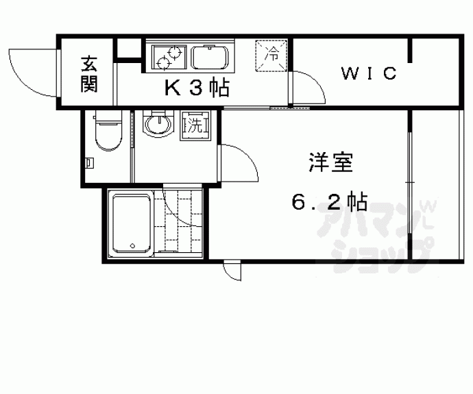 【エルミタージュ　二条聚楽】間取