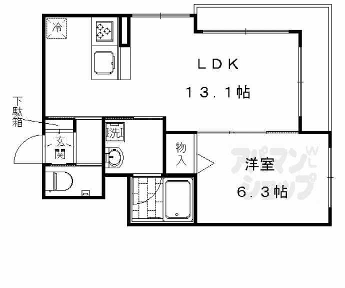 【西ノ京メルフォーレ】間取