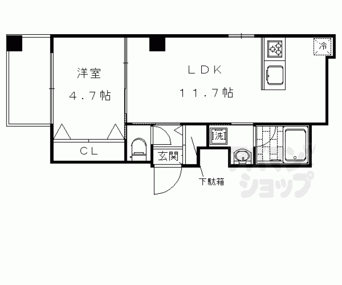 【Ｐｉｋｅｔｒｅｅ西京極】間取