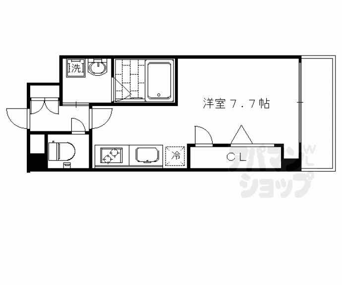 【エクラージュ御池】間取