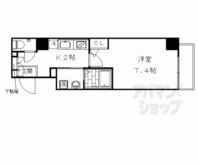 【エスカーサ京都四条梅津】間取