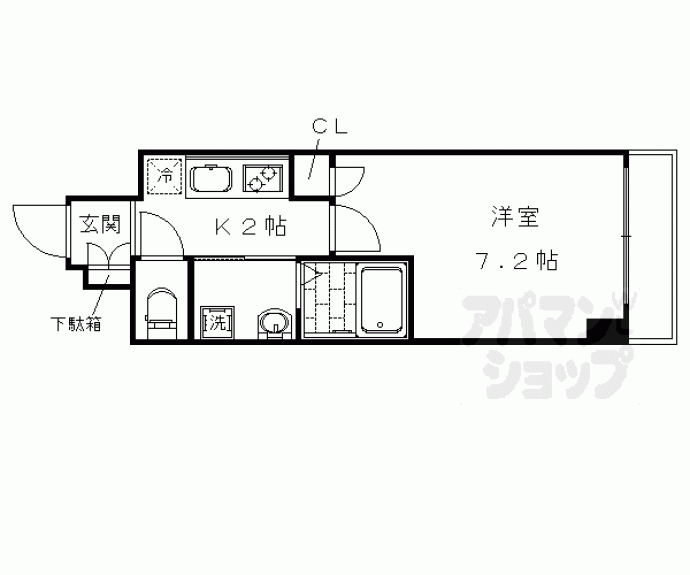 【エスカーサ京都四条梅津】間取