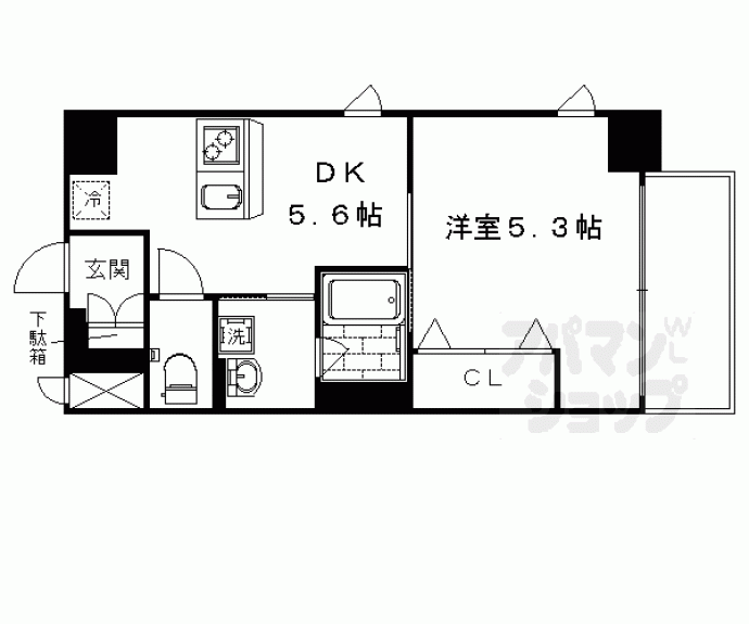 【エステムコート京都西院】間取