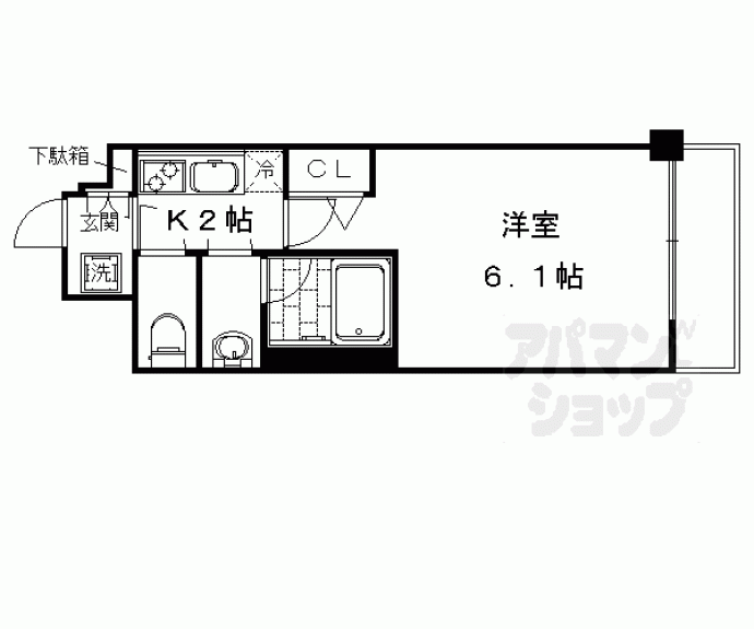 【エステムコート京都西院】間取