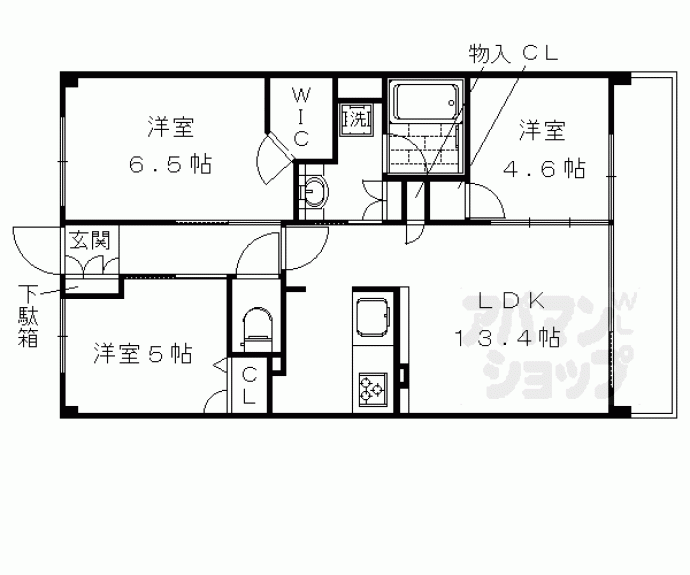 【プレサンスロジェ太秦天神川】間取