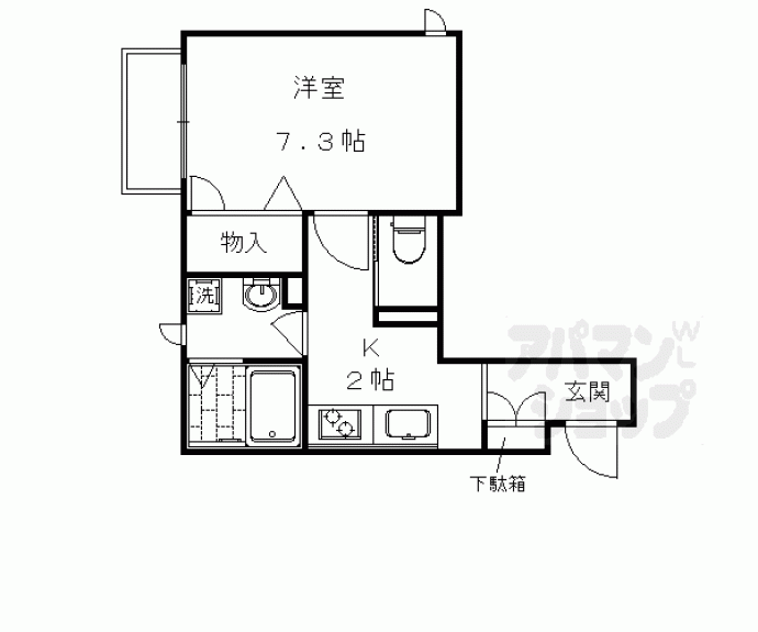 【サンライズ西ノ京】間取