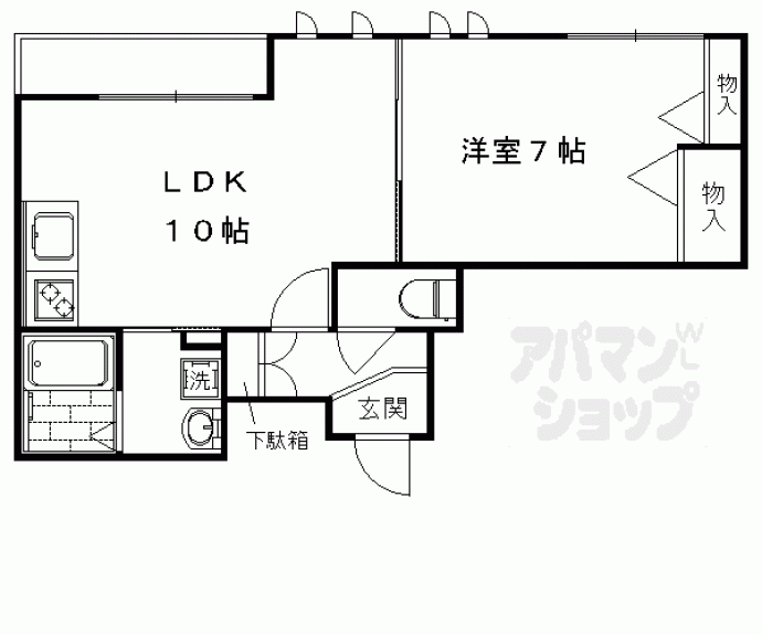 【サンライズ西ノ京】間取