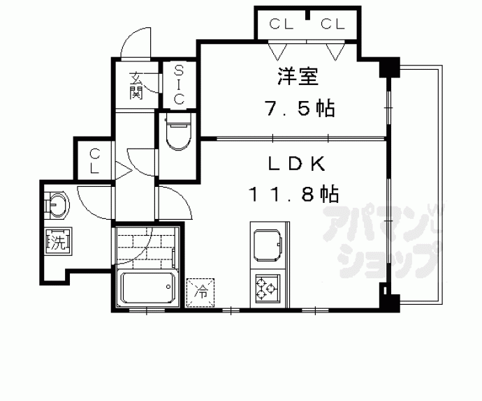 【ＳＫＹ　ＭＡＩＳＯＮ　京都西院】間取
