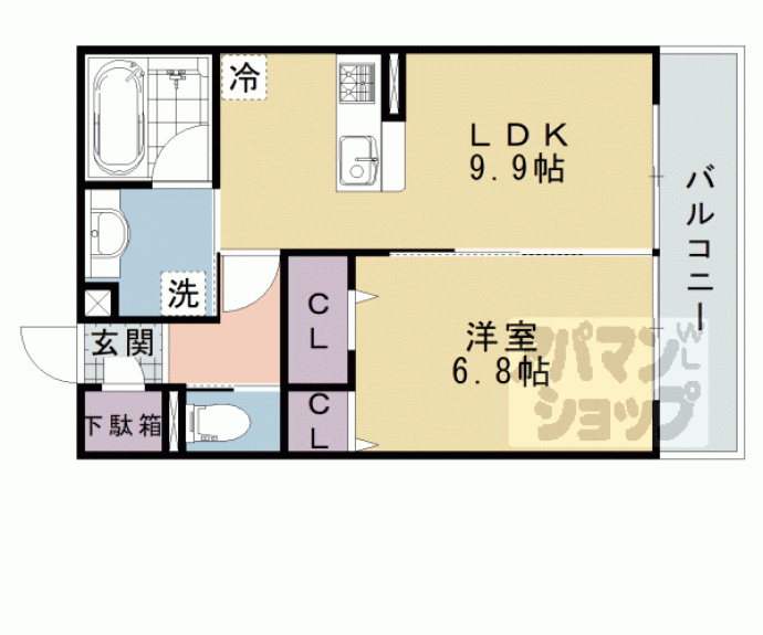 【セジュール西京極】間取