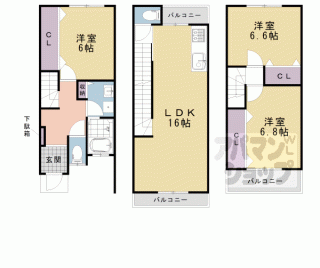 【中堂寺庄ノ内町貸家】