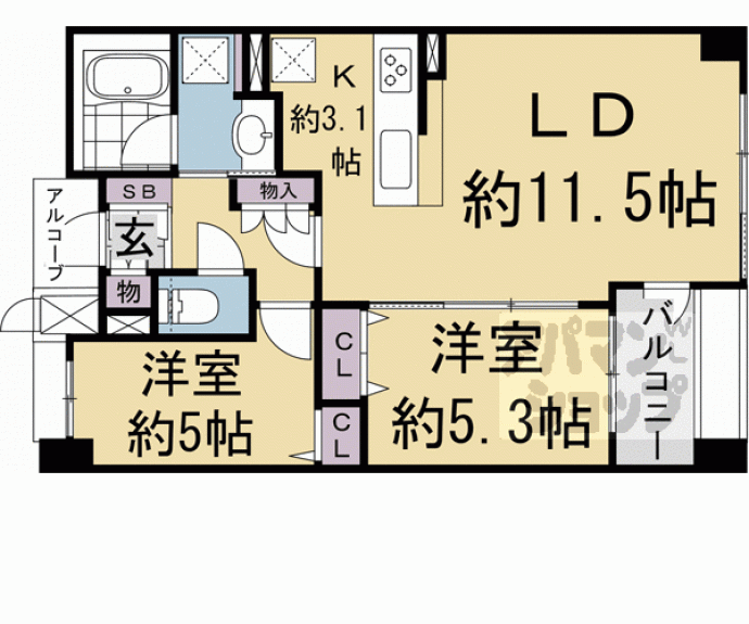 【パラドール太秦丸太町】間取