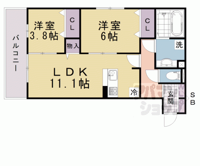 【ラ　ネージュ】間取
