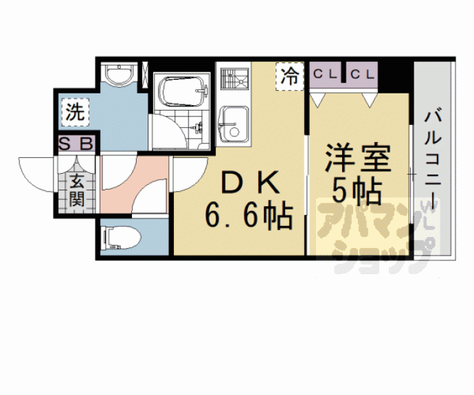 【ベラジオ京都西院ウエストシティⅢ】間取