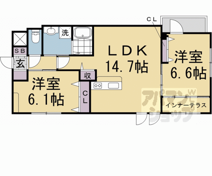【Ｐａｌａｃｉｏ西院】間取