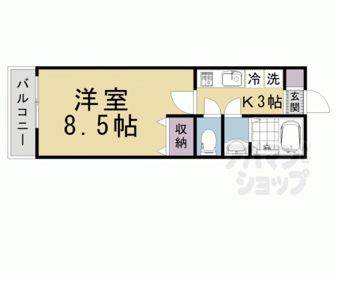 【フラッティ葛野大路七条】間取