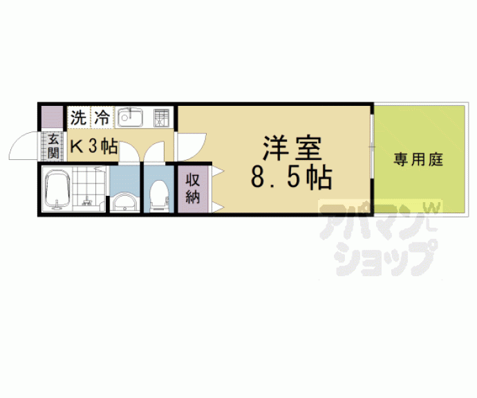 【フラッティ葛野大路七条】間取