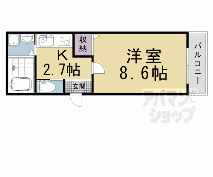 【ＭＥＳＡ　ＶＥＲＤＥ　御池】間取