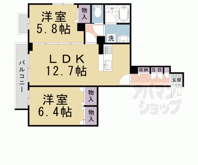 【シャーメゾン和善鳴滝】間取