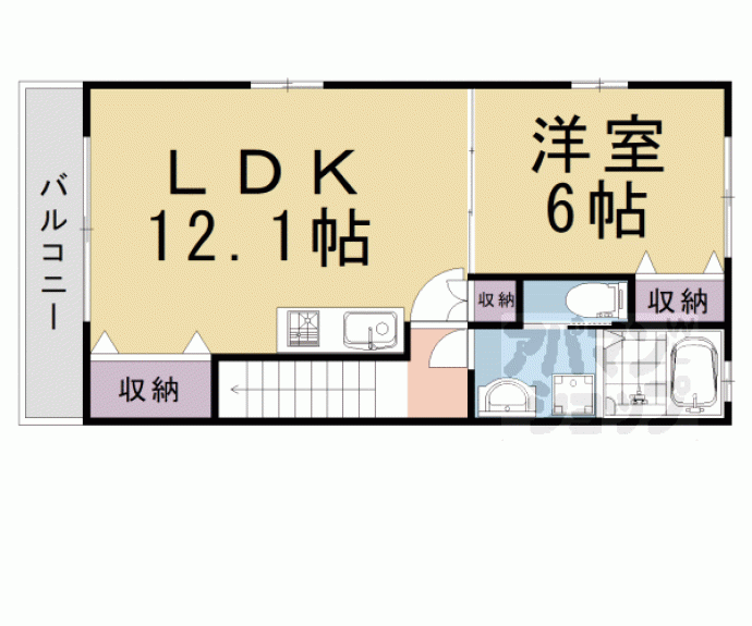 【サンモルク西院】間取
