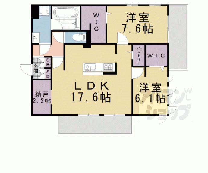 【アリビオ　Ａ棟】間取