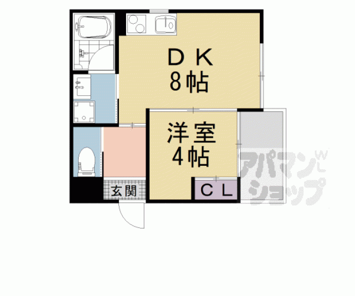 【カルハート太秦天神川ⅡＡ棟】間取