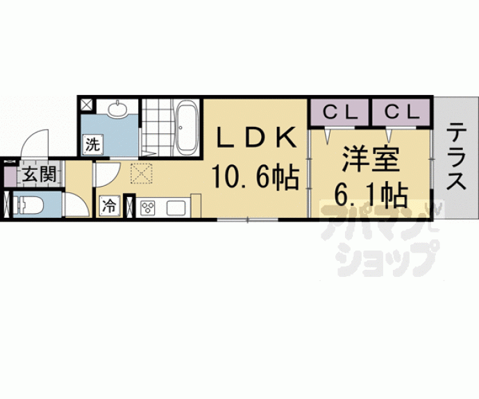 【太秦レジデンス　Ｅ棟】間取