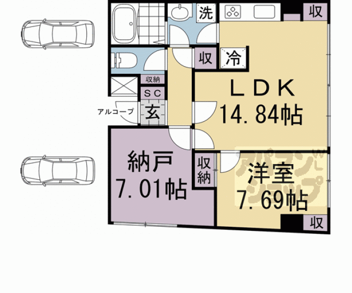 【フランコート太秦】間取