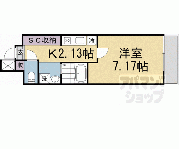 【フランコート太秦】間取