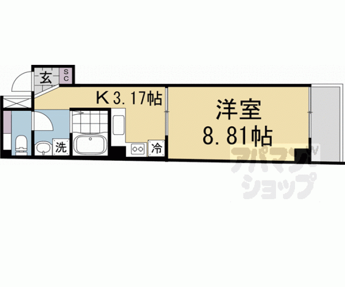 【フランコート太秦】間取
