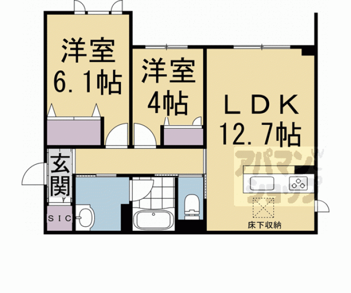 【シャーメゾン西朱雀】間取