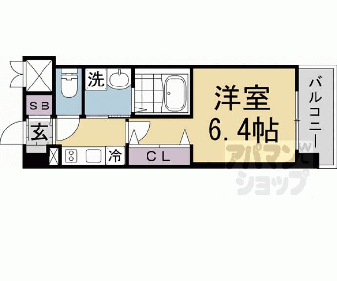 【アクアプレイス京都西院Ⅱ】間取