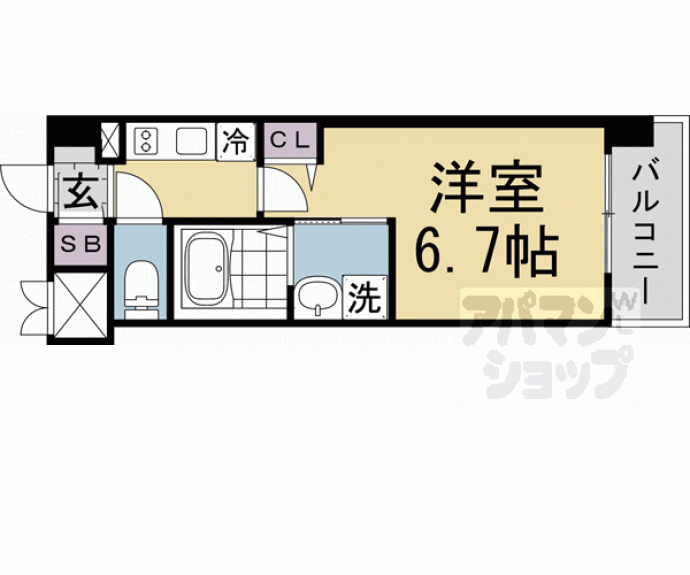【アクアプレイス京都西院Ⅱ】間取