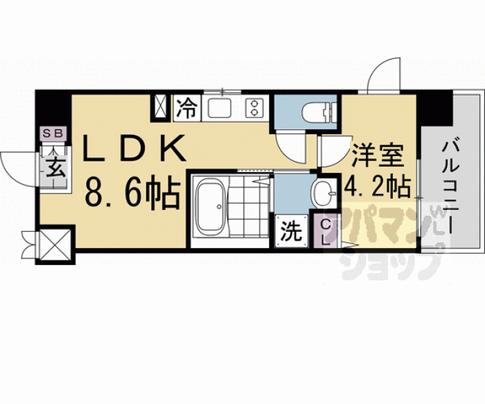 【アクアプレイス京都西院Ⅱ】間取