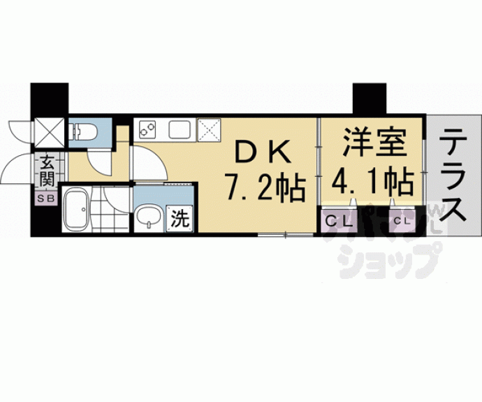 【ベラジオ雅び四条通Ⅱ】間取