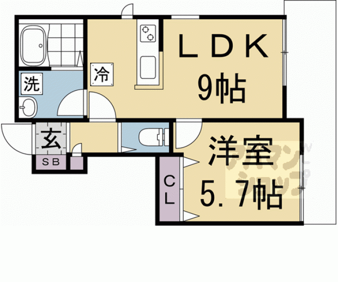 【カーサ紙屋川】間取
