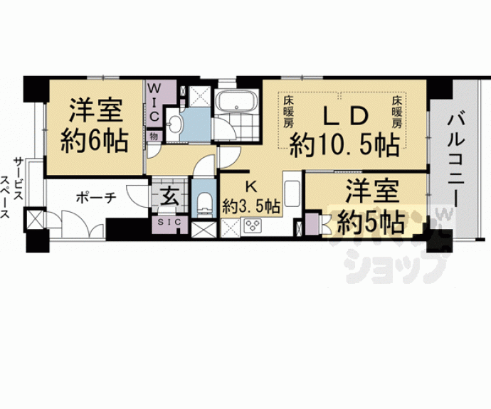 【四条烏丸クロスマーク】間取