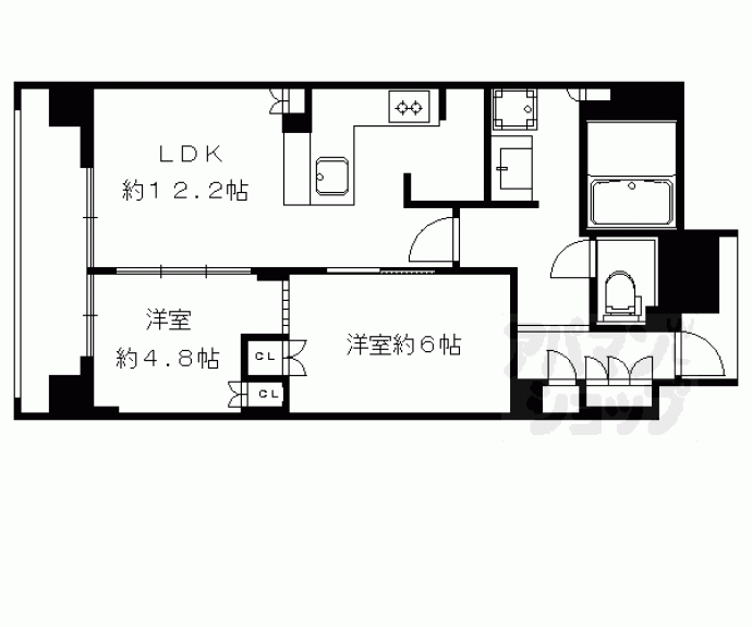 【イーグルコート京都河原町】間取