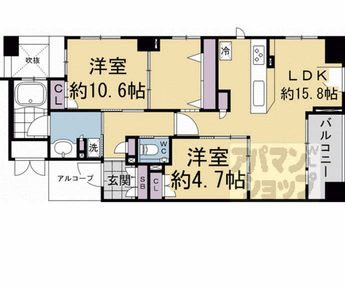【イーグルコート京都河原町】間取