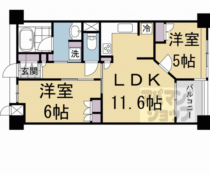 【Ｌｉｖｉｏ四条大宮】間取