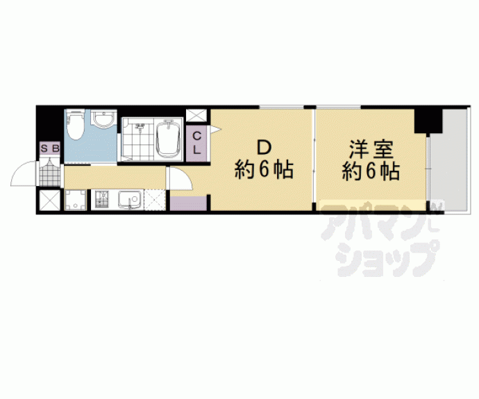【エステムプラザ京都三条大橋】間取