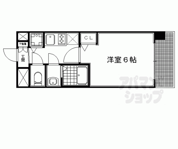 【プレサンス京都五条天使突抜】間取