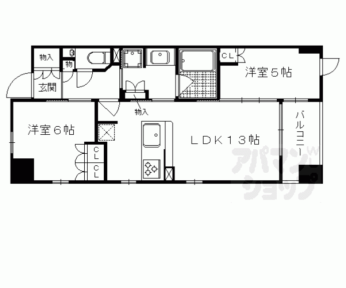 【ブランズ京都河原町】間取
