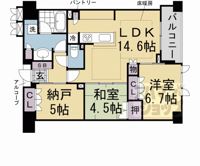 【ローレルコート御所南】間取